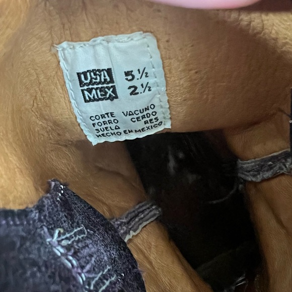 Purple stingray leather western embroidered cowboy boots women’s size 5.5 - Picture 10 of 10